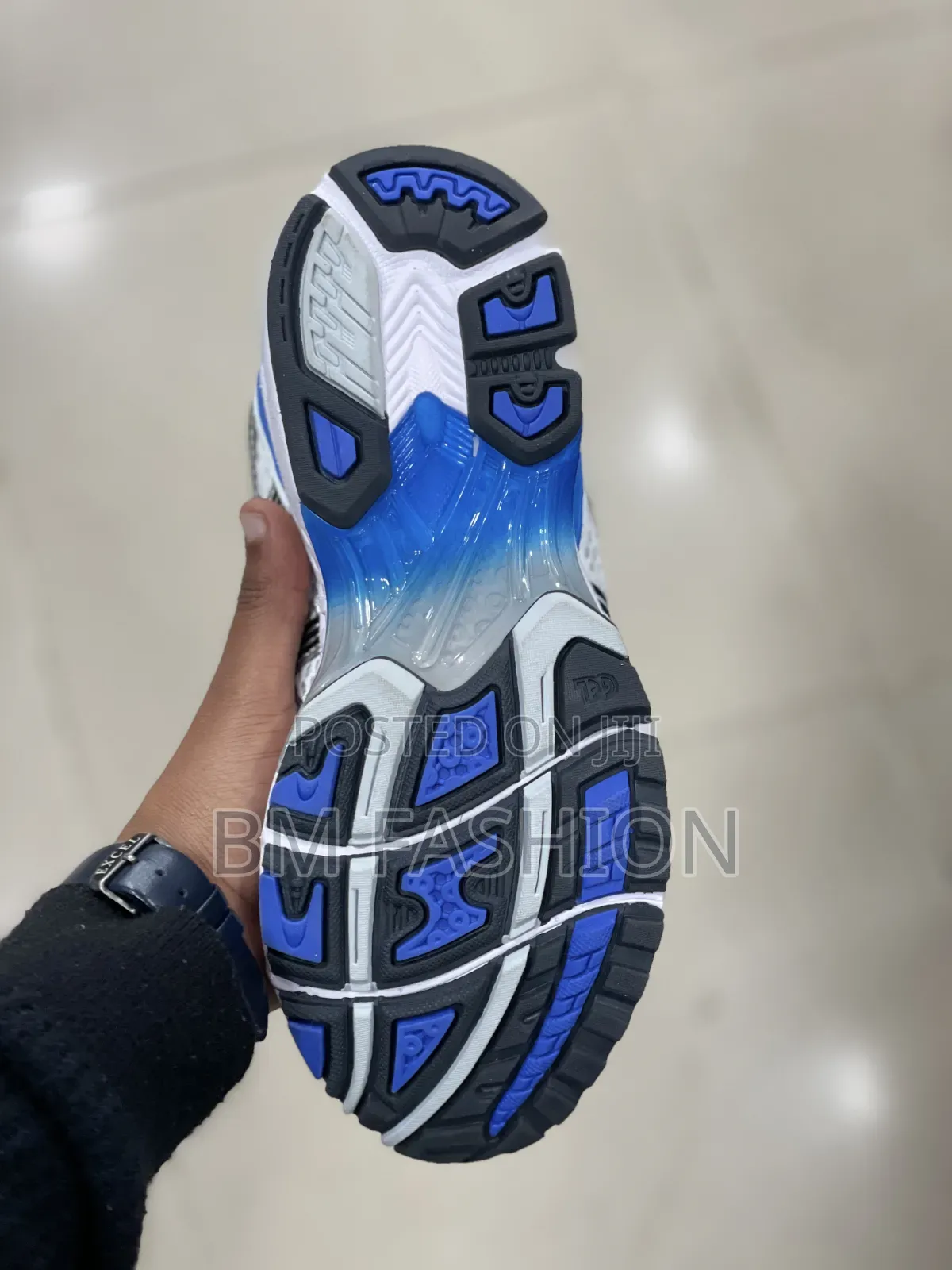 Asics Blue Trim Athletic Sneakers With Breathable Upper