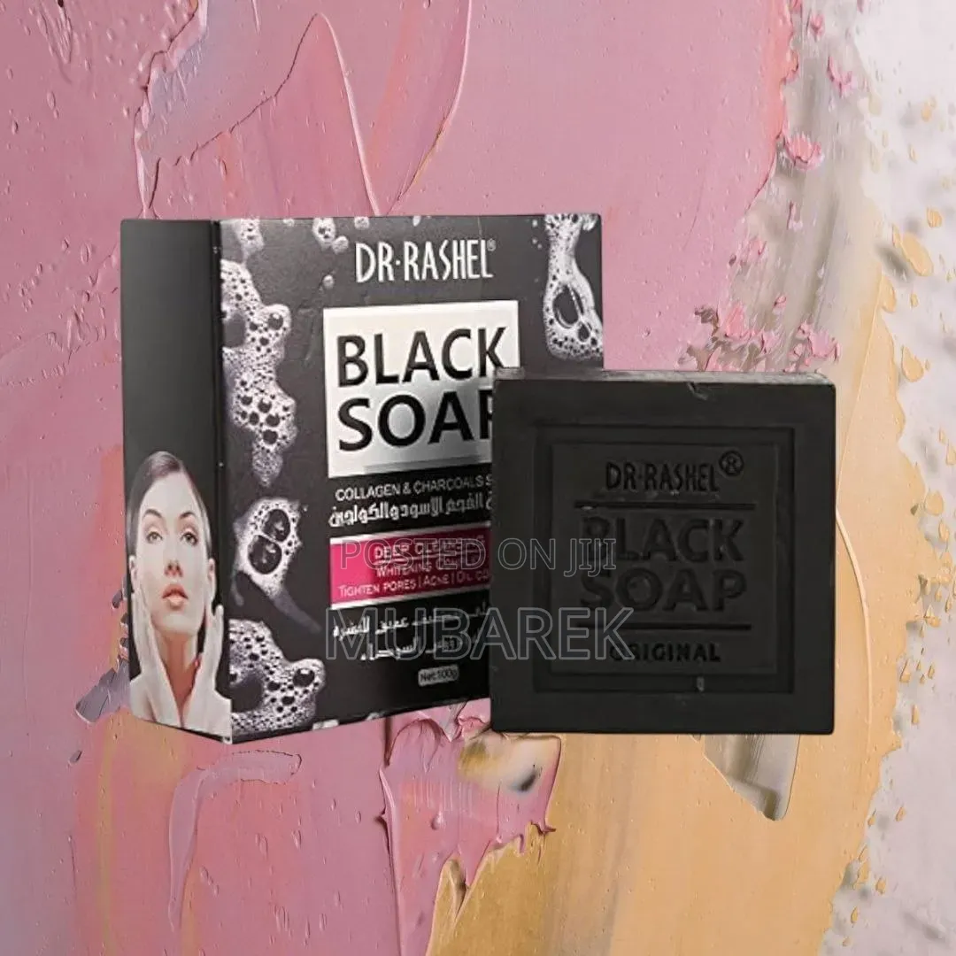 ​Dr Rashel Pure Black صابونة الفحم والكولاجين