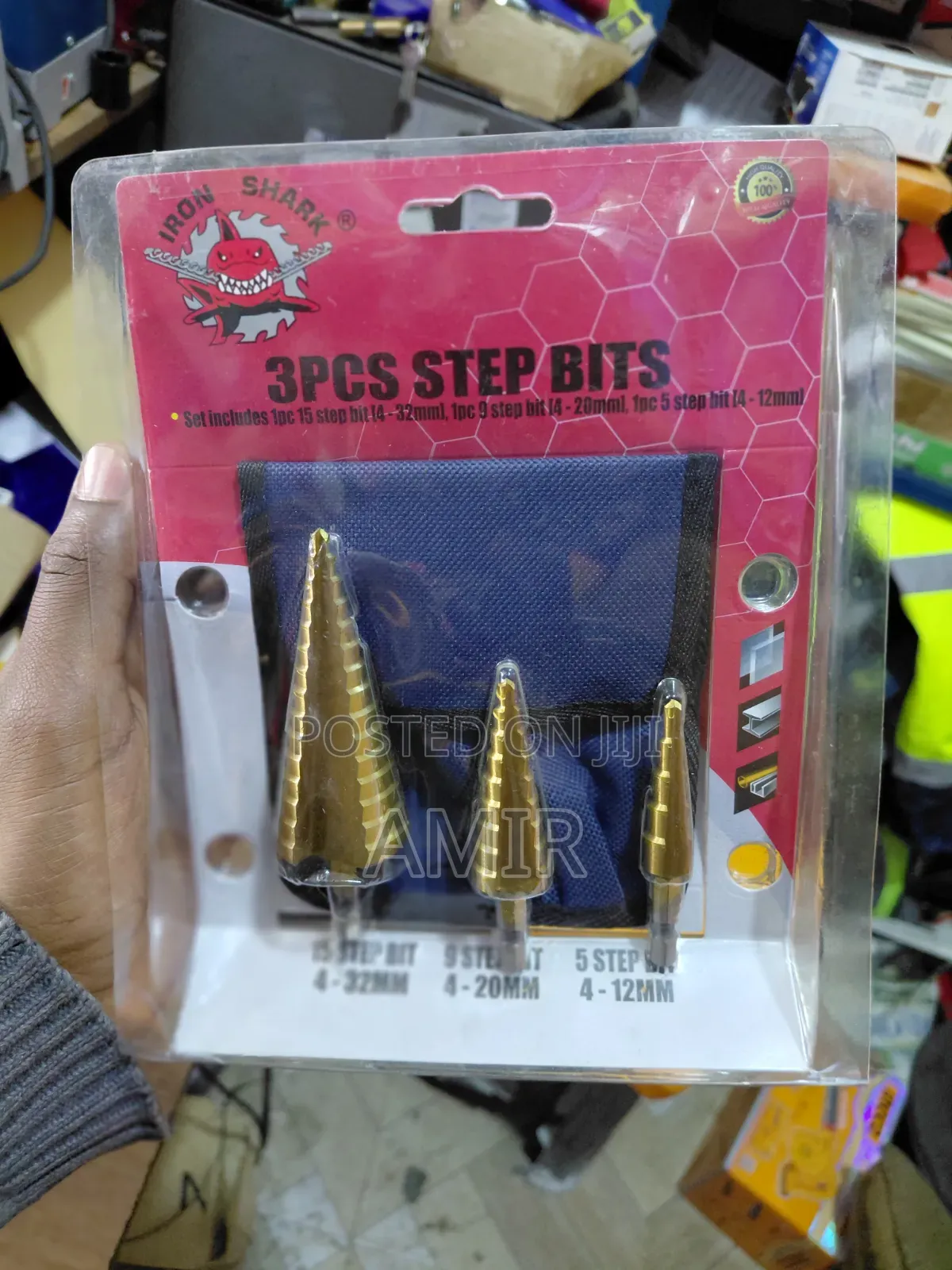 Iron Shark 3-Piece Titanium Step Drill Bit Set