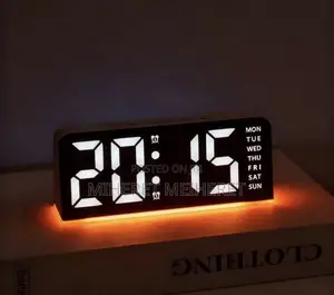 Large Digital Wall Clock With Temperature, Calendar, Alarm
