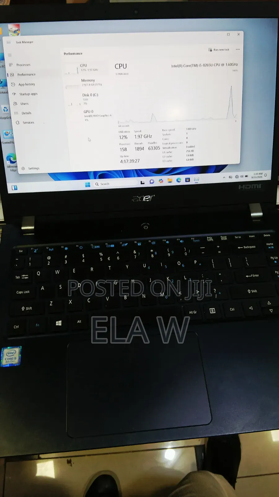 New Laptop Acer TravelMate X514-51 8GB Intel Core i5 SSD 256GB