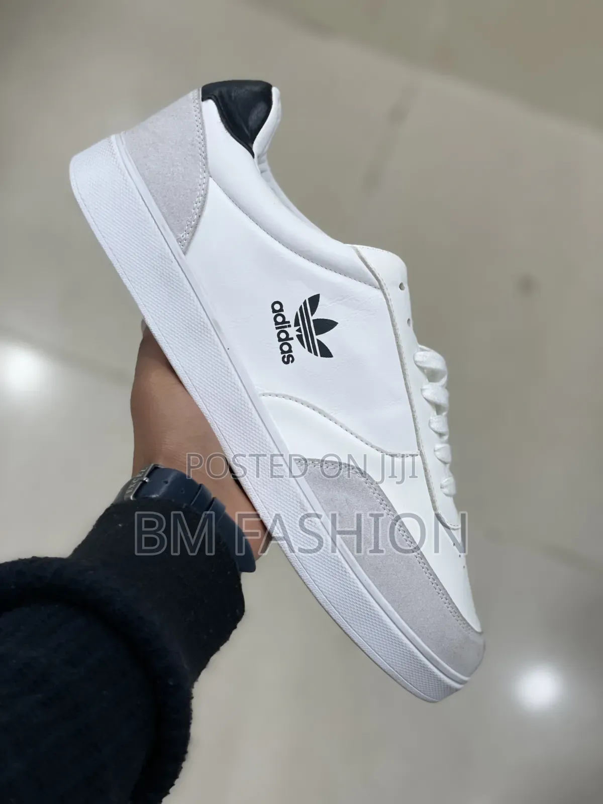 Adidas Originals Court Super Sneaker Clean White and Grey Color Scheme