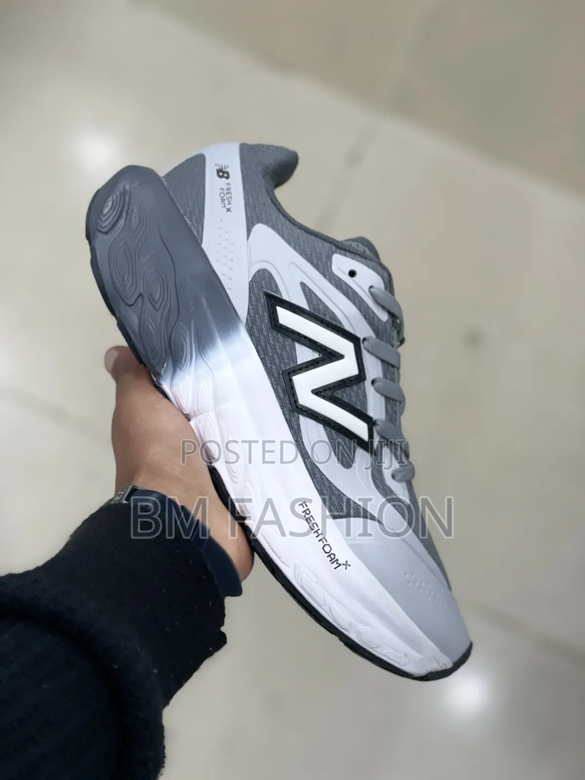 Gray and White New Balance Fresh Foam Trainer Sneakers