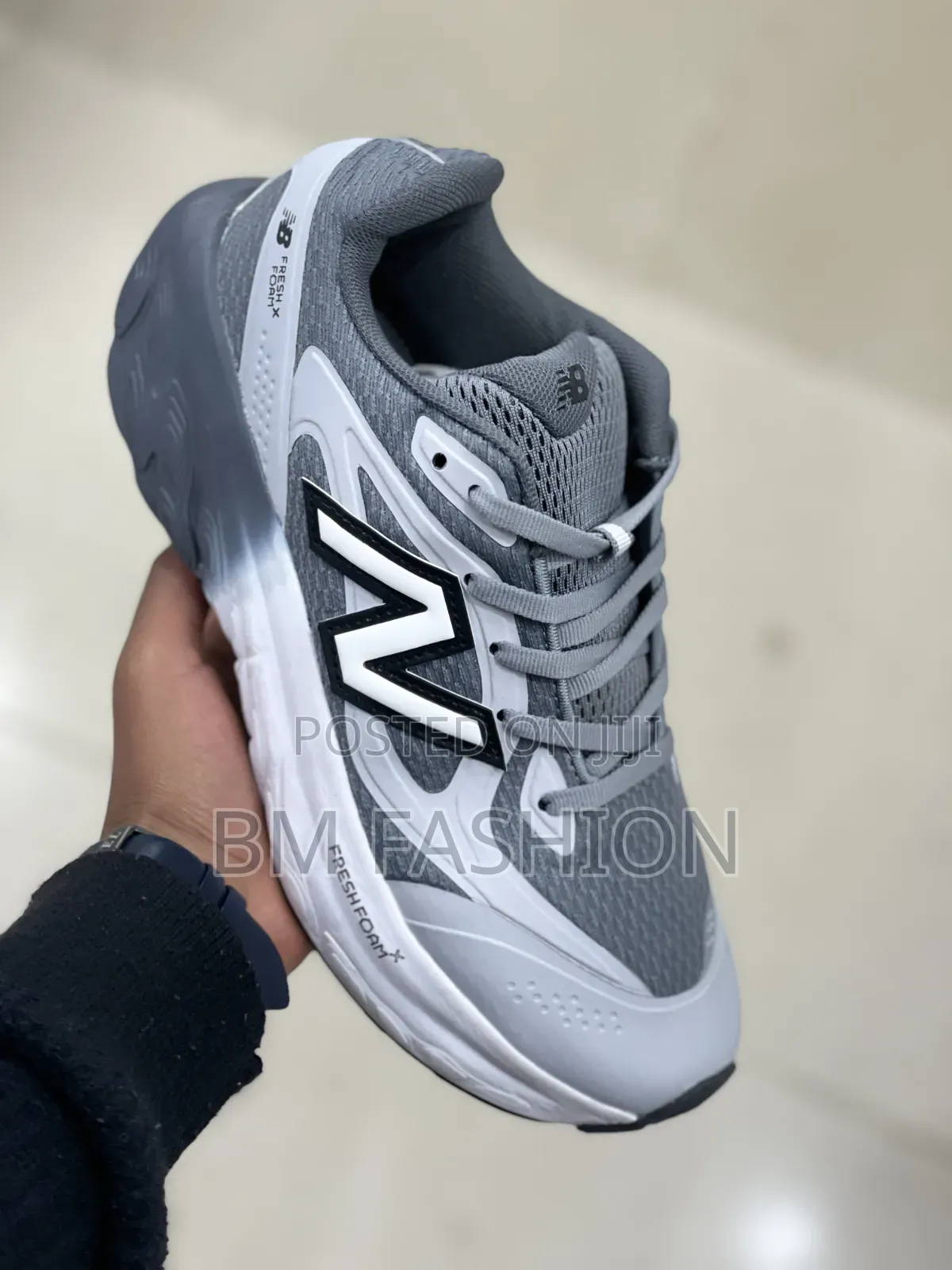 Gray and White New Balance Fresh Foam Trainer Sneakers