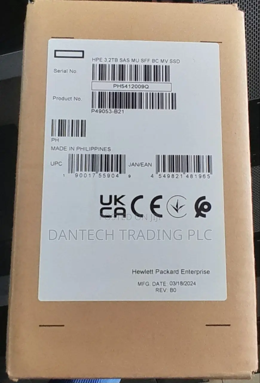 Hpe 3.2tb Sas Mixed Use SFF Bc SSD