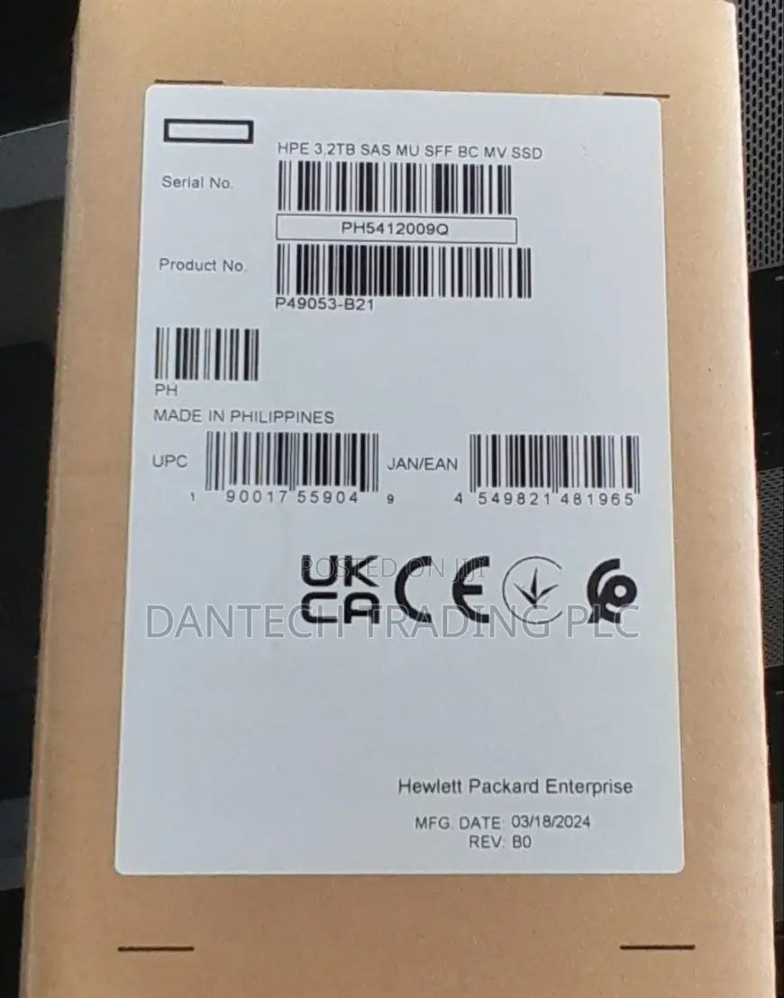 Hpe 3.2tb Sas Mixed Use SFF Bc SSD