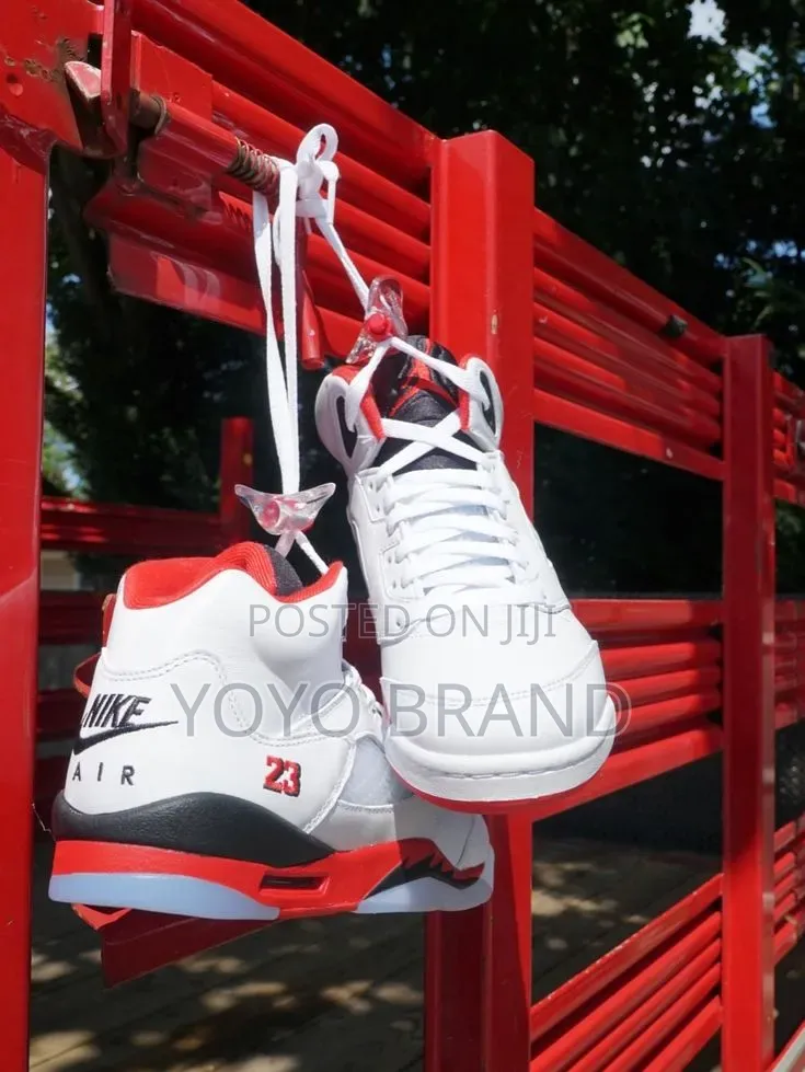 Nike Air Jordan 5 Retro "Fire Red" White/Red Unisex Sneakers