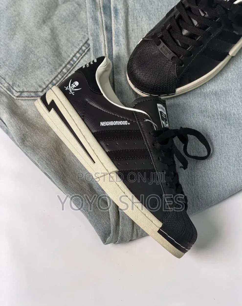 Adidas Superstar X Neighborhood Sneakers Black/White Fashion Shoes