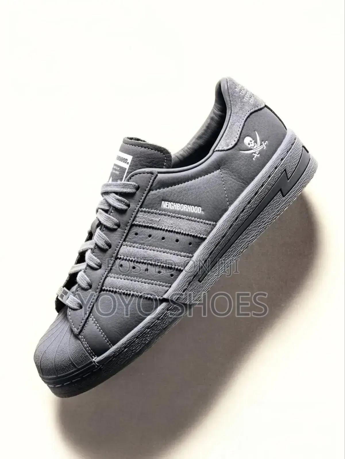Adidas Superstar X Neighborhood Light Gray Unisex Fashion Shoes