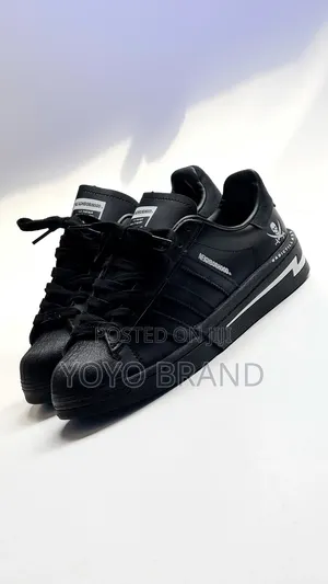 Adidas Superstar X Neighborhood Sneaker Full Black Unisex Fashion Shoe
