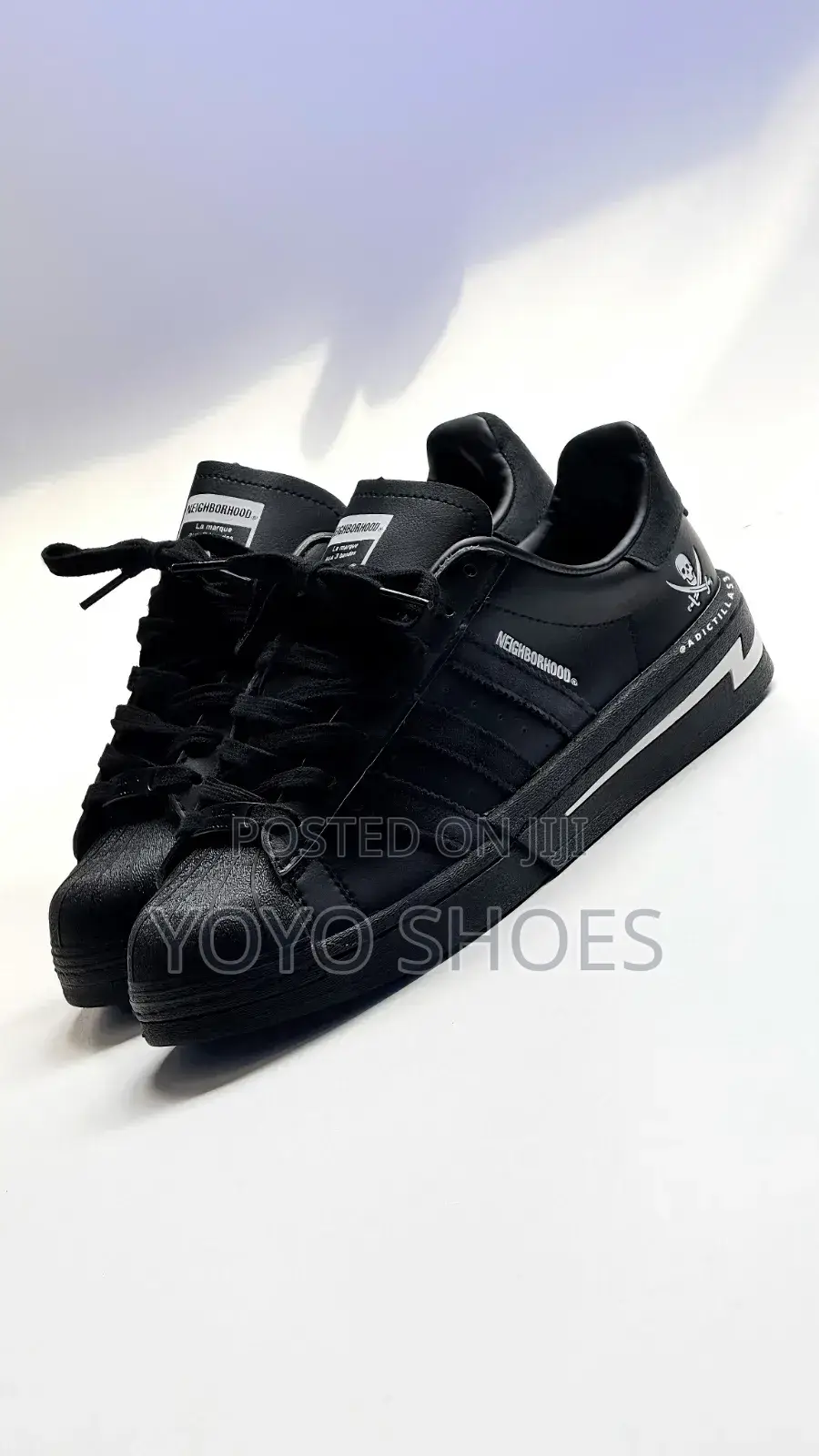 Adidas Superstar X Neighborhood Sneaker Full Black Unisex Fashion Shoe