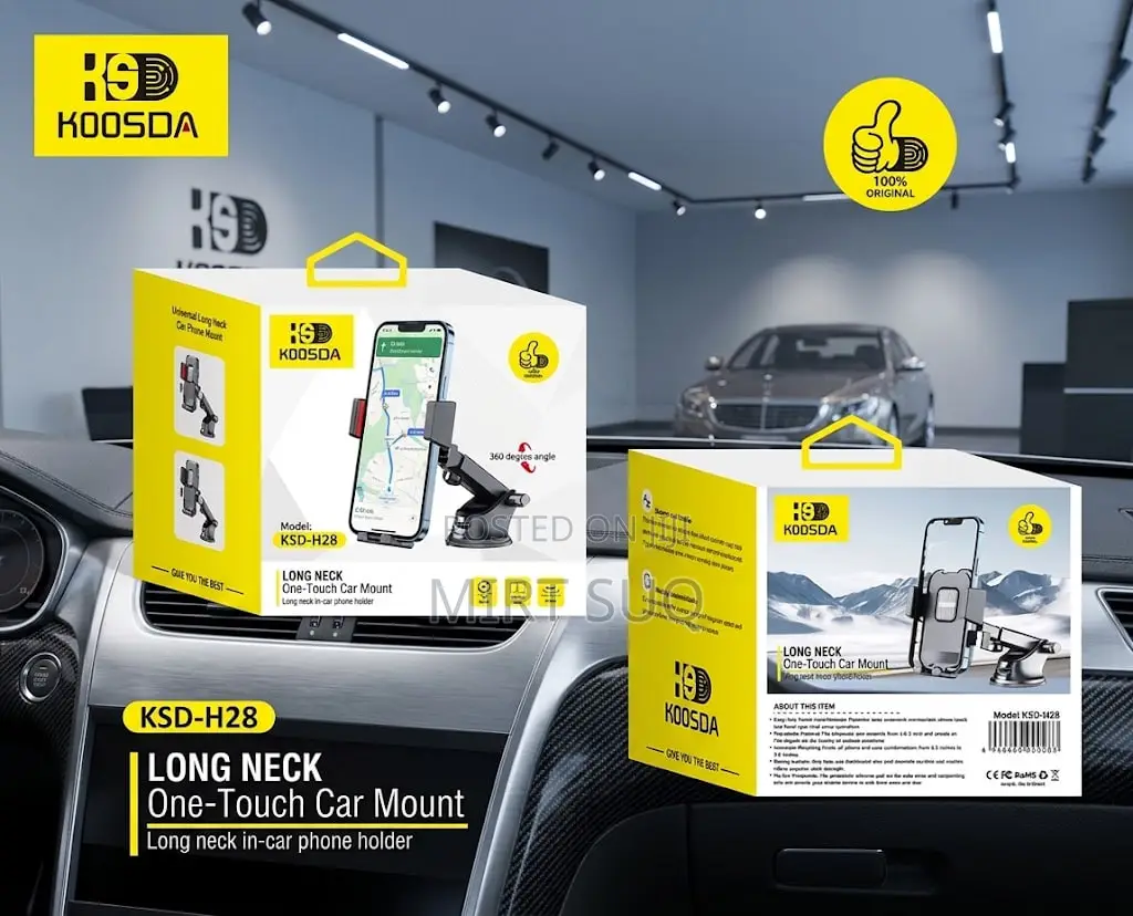 KOOSDA KSD-H28 Long Neck One-Touch Car Phone Mount