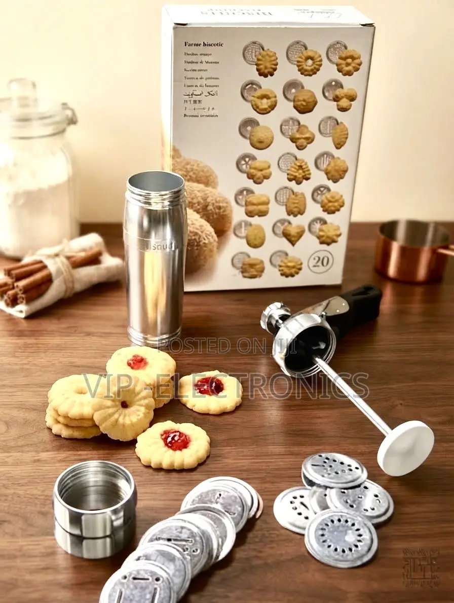 20-Mold Biscuit Maker Cookie Press Set | Complete Cookie Making Kit