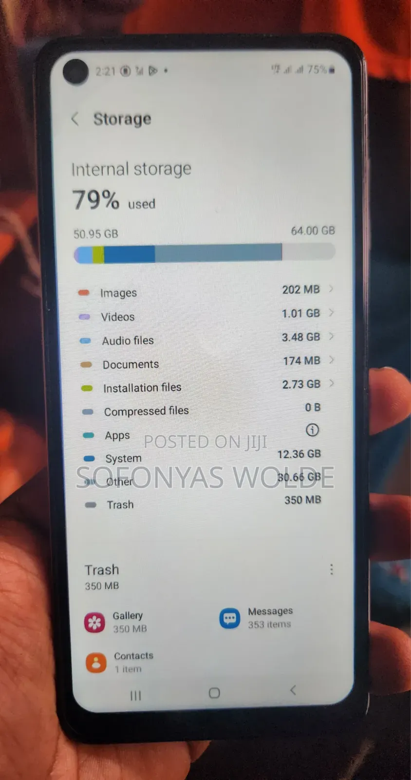 Samsung Galaxy A21s 64 GB White