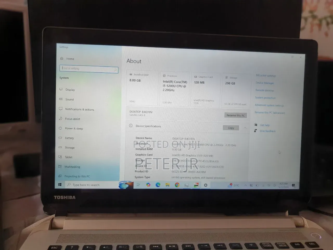 Laptop Toshiba Satellite E45T 8GB Intel Core i5 HDD 320GB