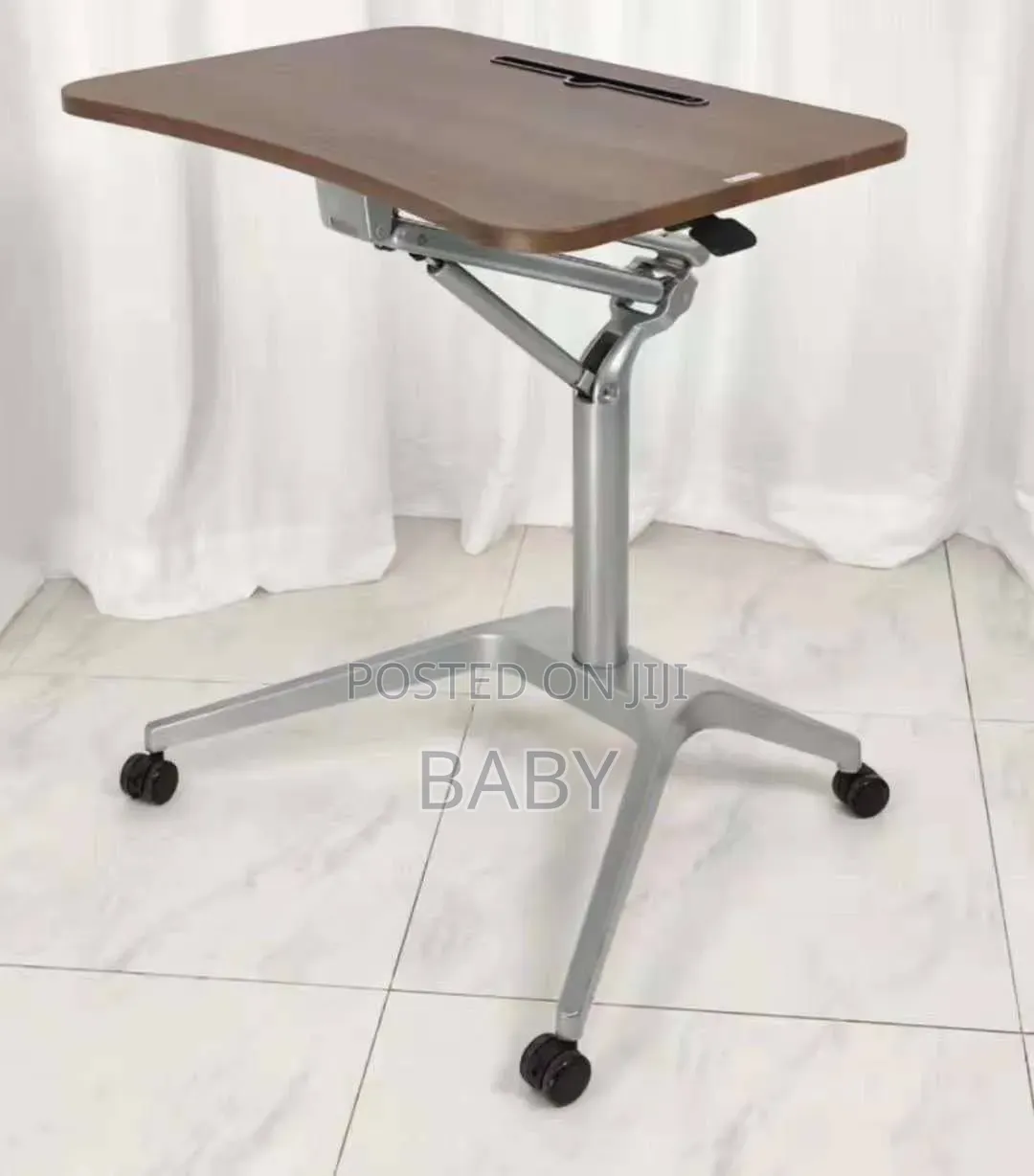 Adjustable Mobile Laptop Table / Rolling Height-Adjustable Laptop Desk