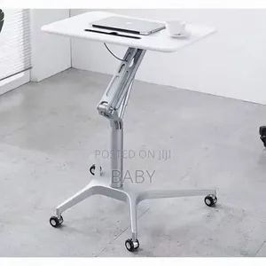 Adjustable Mobile Laptop Table / Rolling Height-Adjustable Laptop Desk