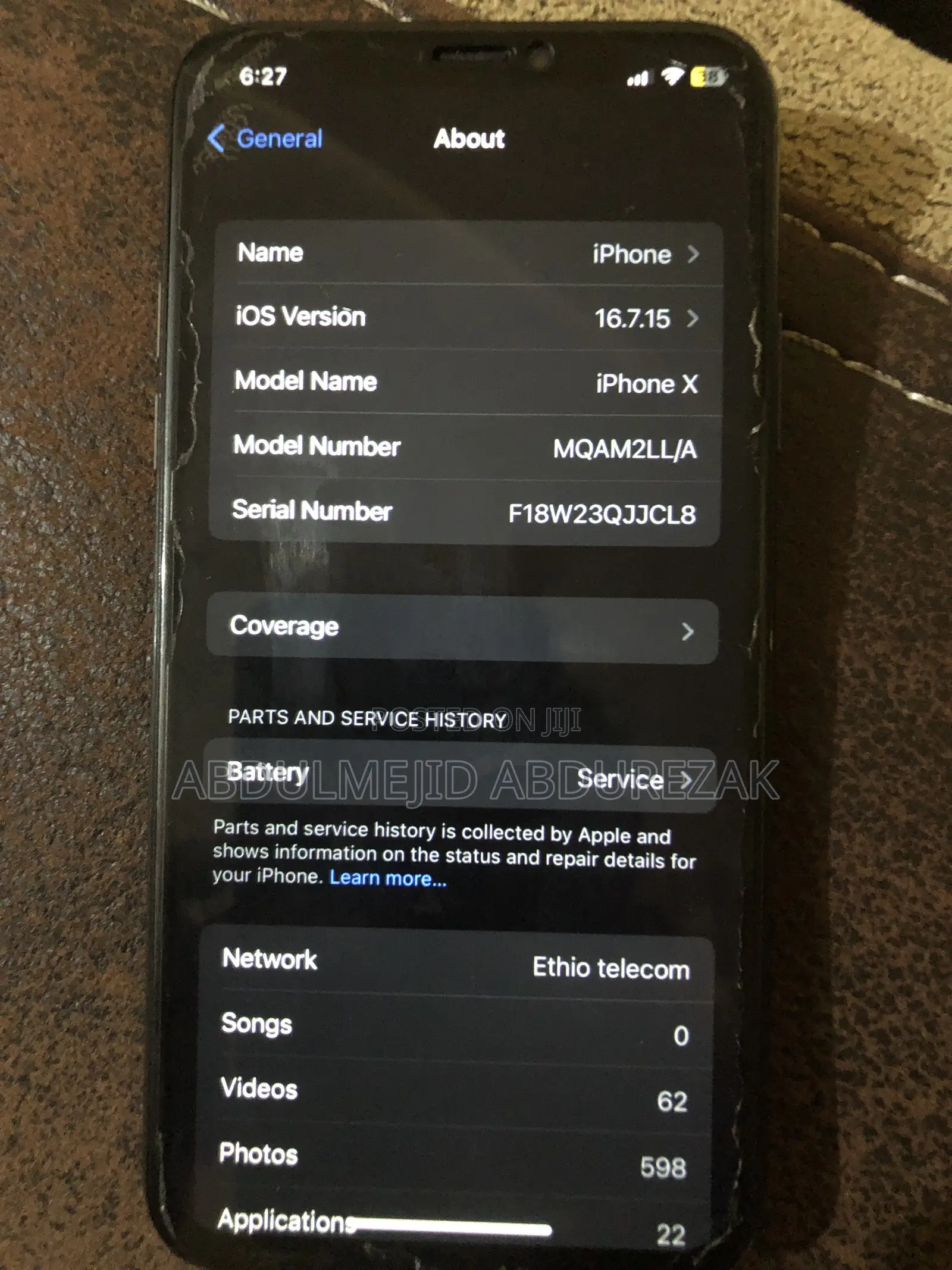 Apple iPhone X 256 GB Black