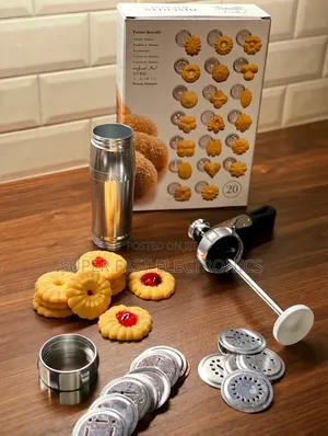 Mercato Stainless Steel Cookie Press Biscuit Maker – 20 Discs