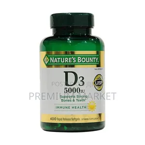 Nature's Bounty Vitamin D3 5000 IU Suplemen Kesehatan Health