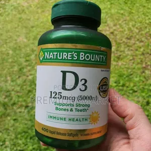 Nature's Bounty Vitamin D3 5000 IU Suplemen Kesehatan Health