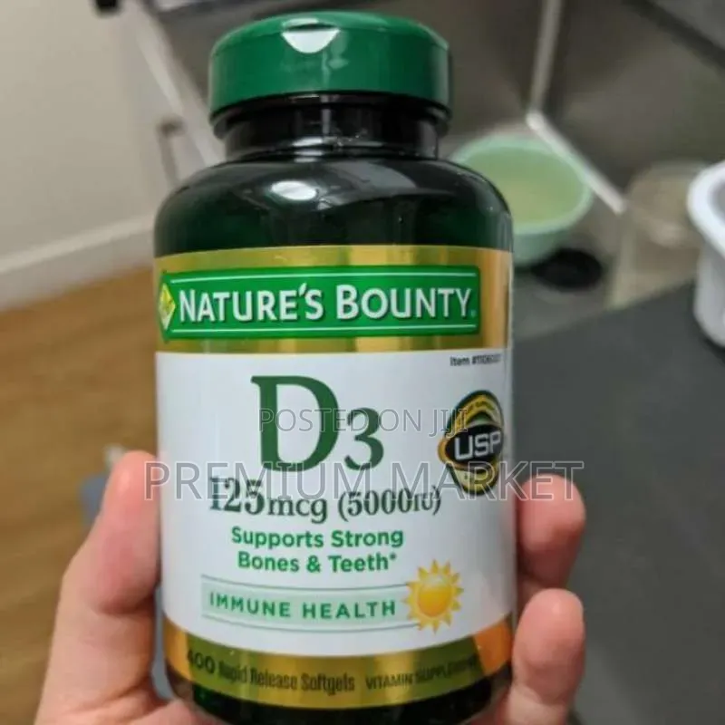 Nature's Bounty Vitamin D3 5000 IU Suplemen Kesehatan Health
