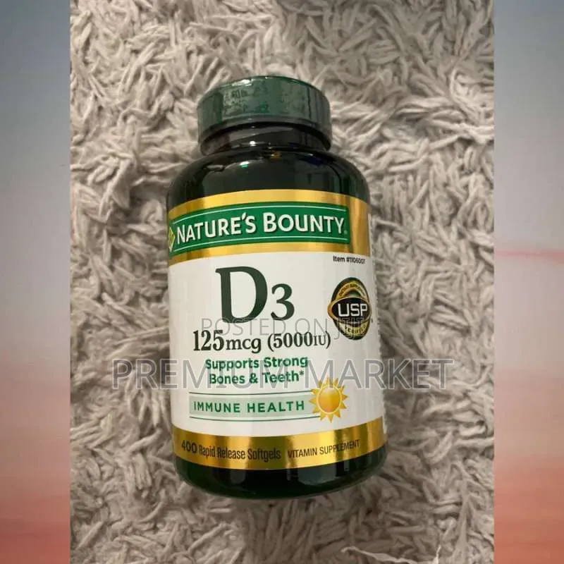 Nature's Bounty Vitamin D3 5000 IU Suplemen Kesehatan Health