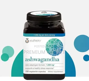Youtheory Ashwagandha, 1000 Mg Per Daily Serving. (150 Capsules).