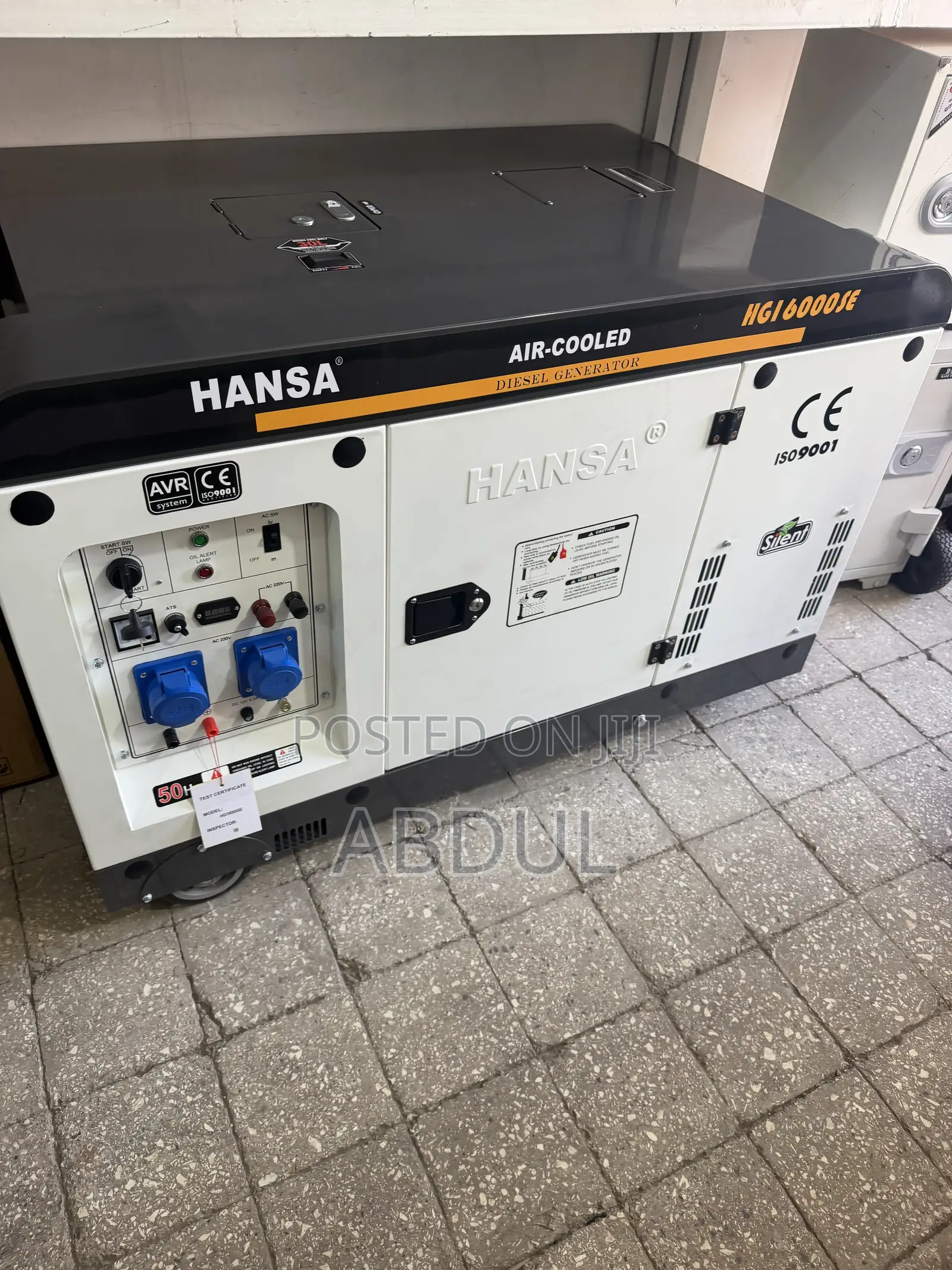HANSA HG16000SE :Air-Cooled Diesel Generator