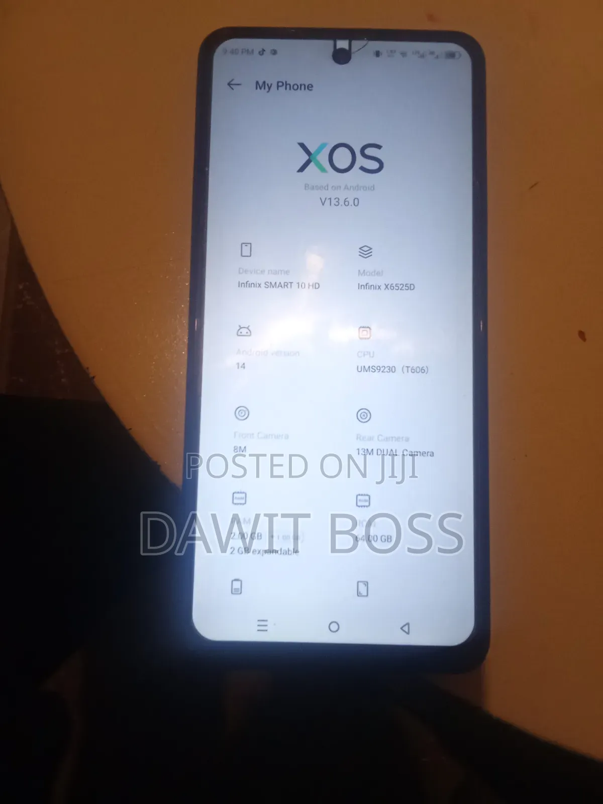 New Infinix Smart 10 HD 64 GB Black