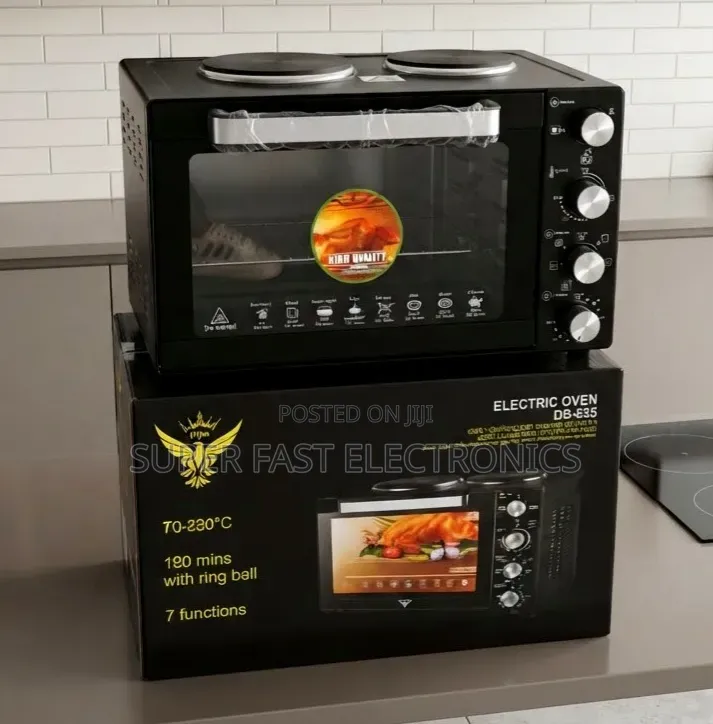 FLIPS Mini Electric Oven – 60L Double Hot Plate Oven