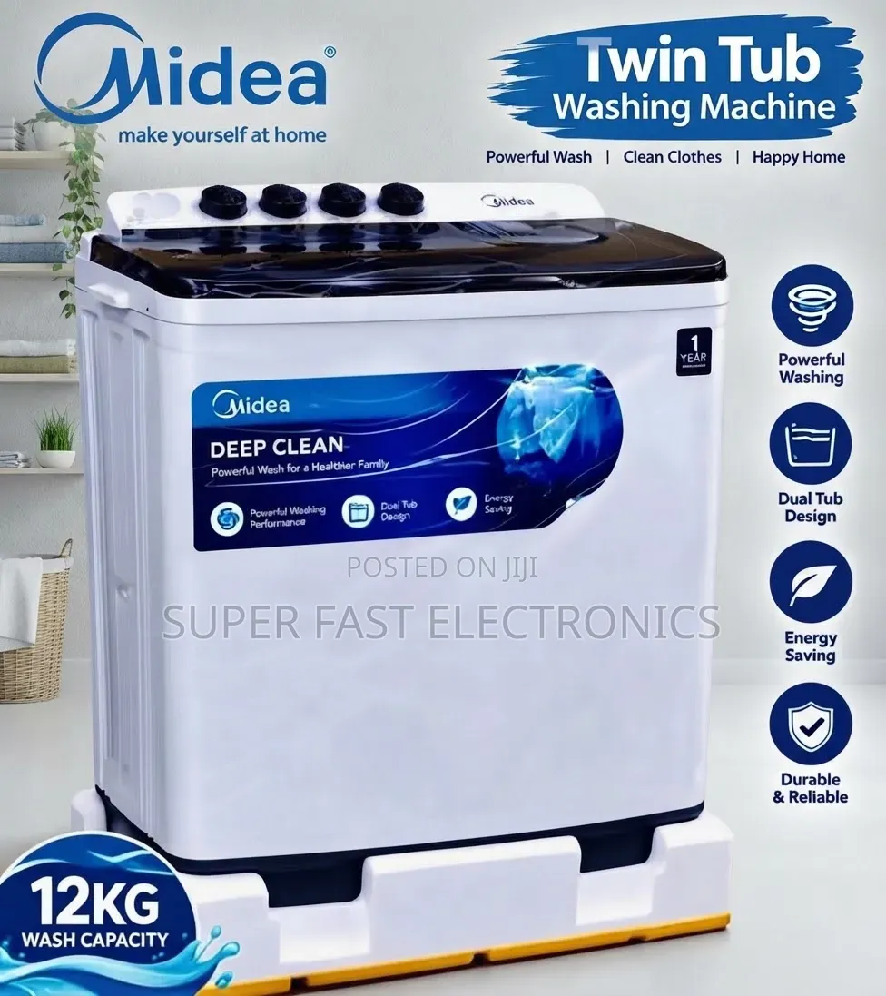 Midea Washing Machine12KG Twin Tub High-Capacity 12KG Twin Tub Washing