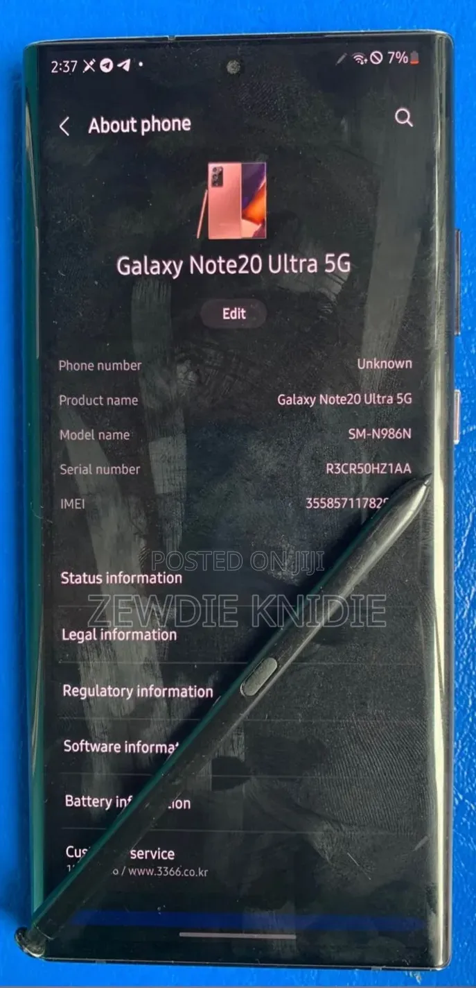 Samsung Galaxy Note 20 Ultra 5G 256 GB Black