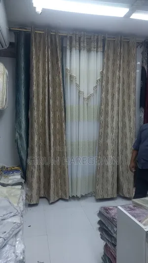 Luxury Double Layer Curtain Set With Tassel Net Sheer