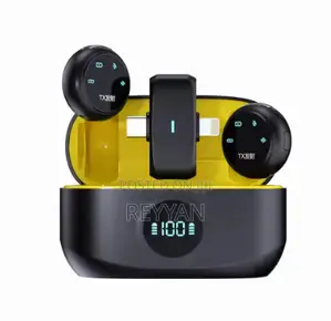 Pro Dual Wireless Collar Clip Button Microphone