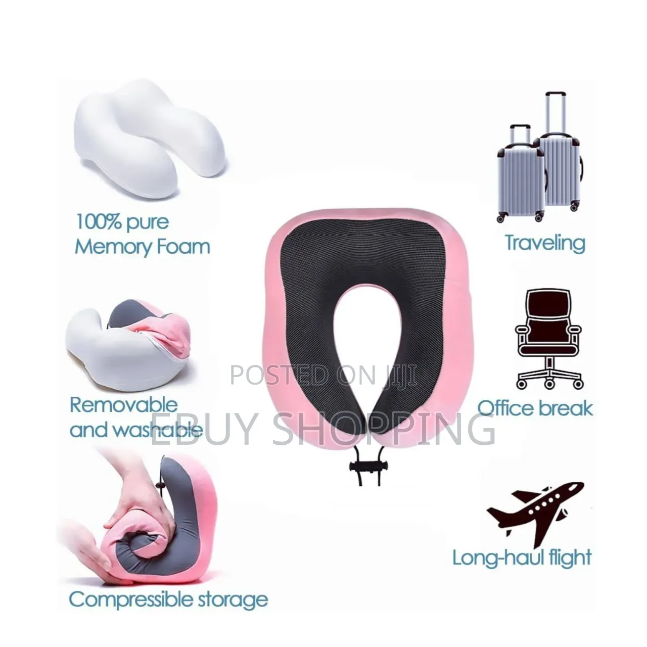 Cervical Support Memory Foam Comfort for Travel Home