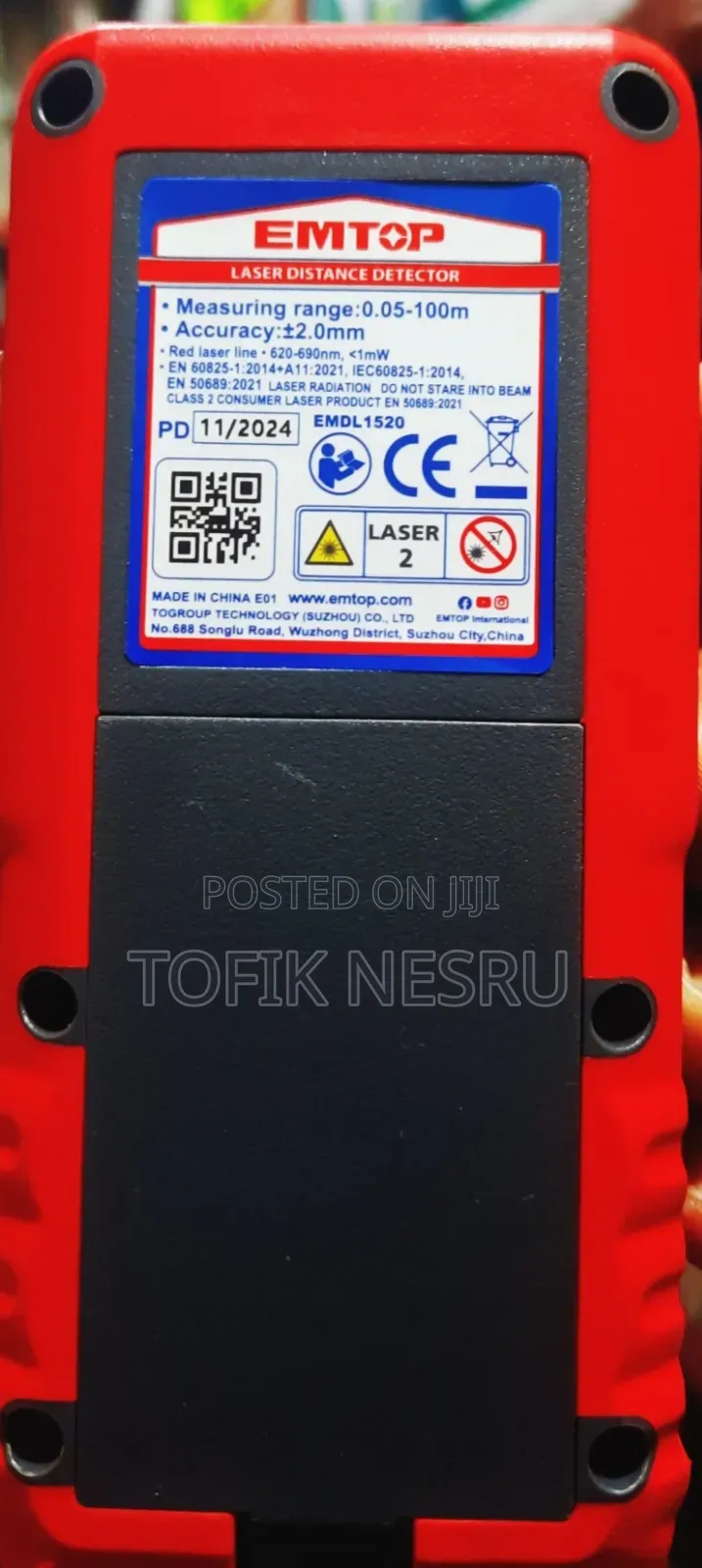 Emtop Laser Distanse Metr 100m