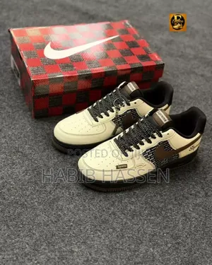 Nike Air Force 1 Low X Supreme "Beige Brown" #Men