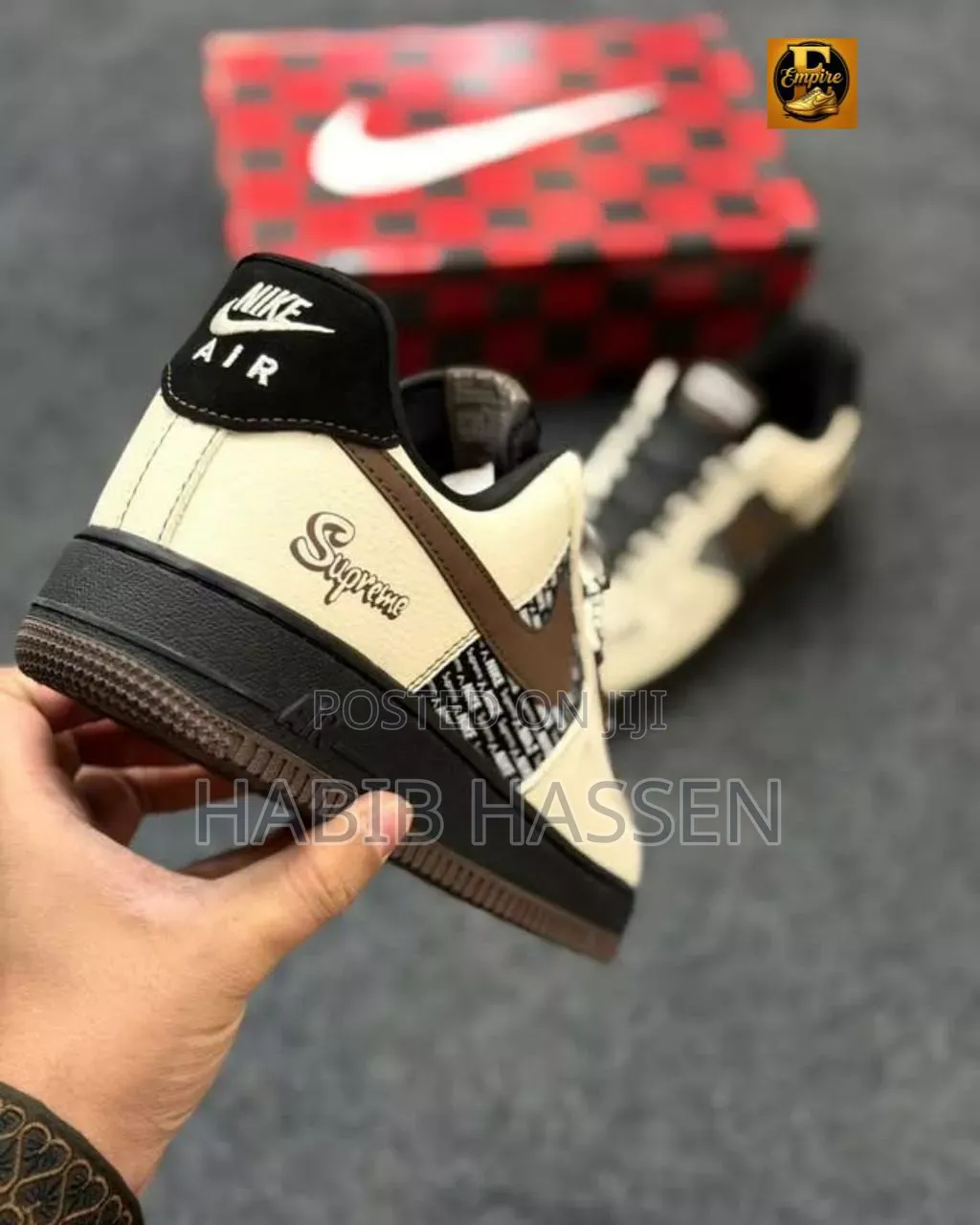 Nike Air Force 1 Low X Supreme "Beige Brown" #Men