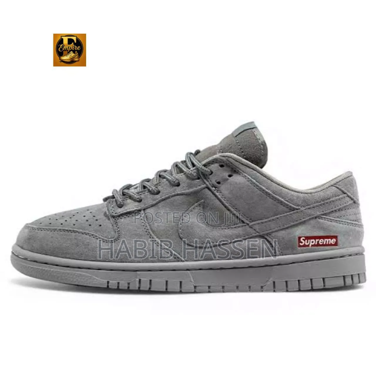 Nike SB Dunk Low X Supreme"Wolf Grey" #Men