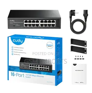 Cudy 16-Port Fast Ethernet PoE+ Switch With Gigabit Uplink SFP