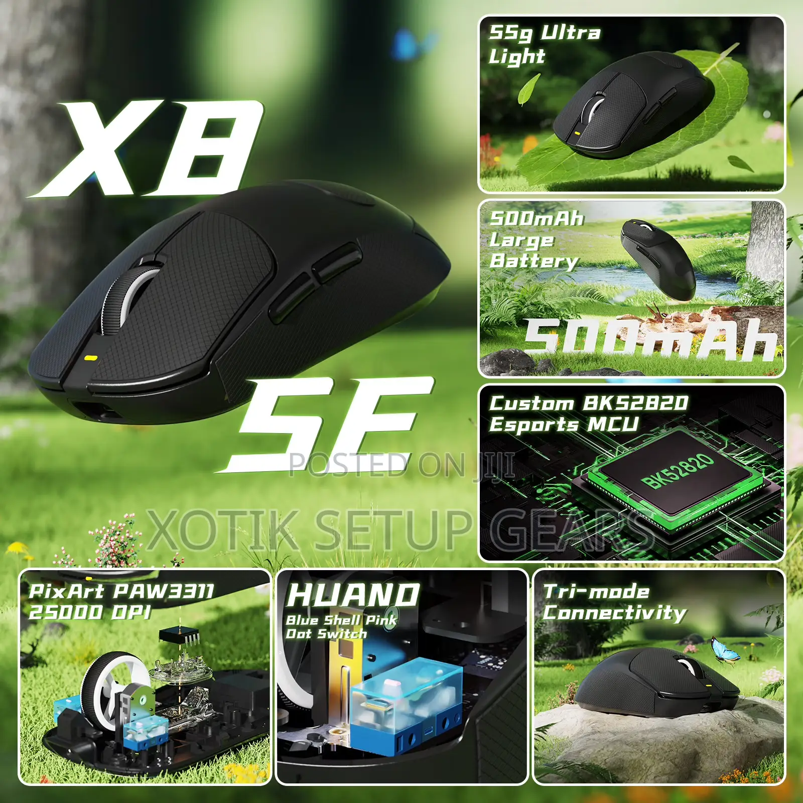 ATTACK SHARK X8 SE Wireless Mouse - Ultra-Light 55g Gaming Mouse
