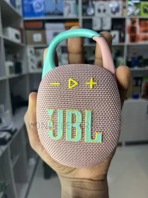 JBL Clip 5 Portable Waterproof Bluetooth Speaker – Pink/Teal