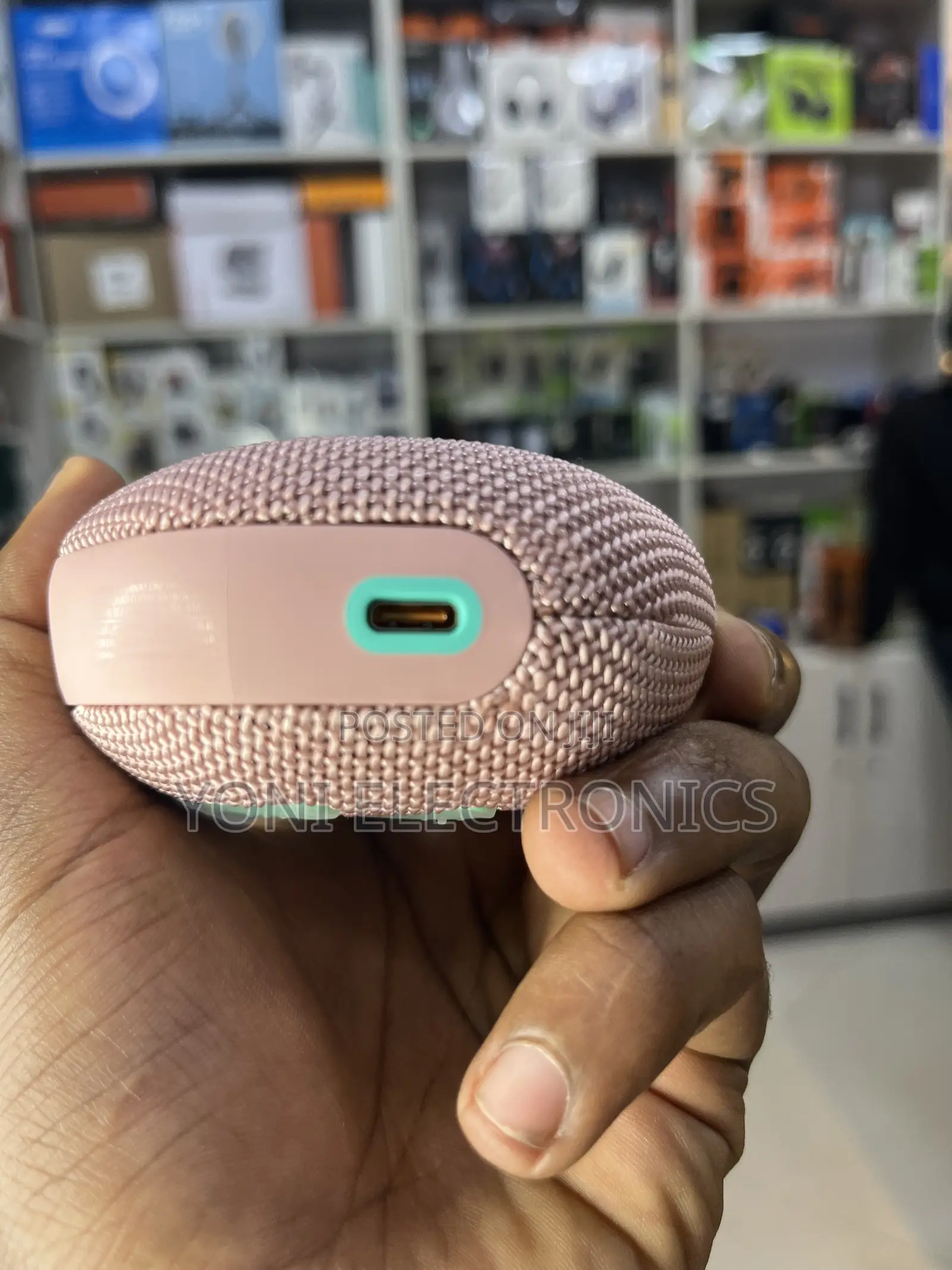 JBL Clip 5 Portable Waterproof Bluetooth Speaker – Pink/Teal
