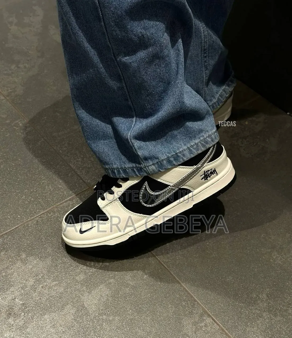  Nike SB Dunk Low X Stussy Black Metallic  Master Quality