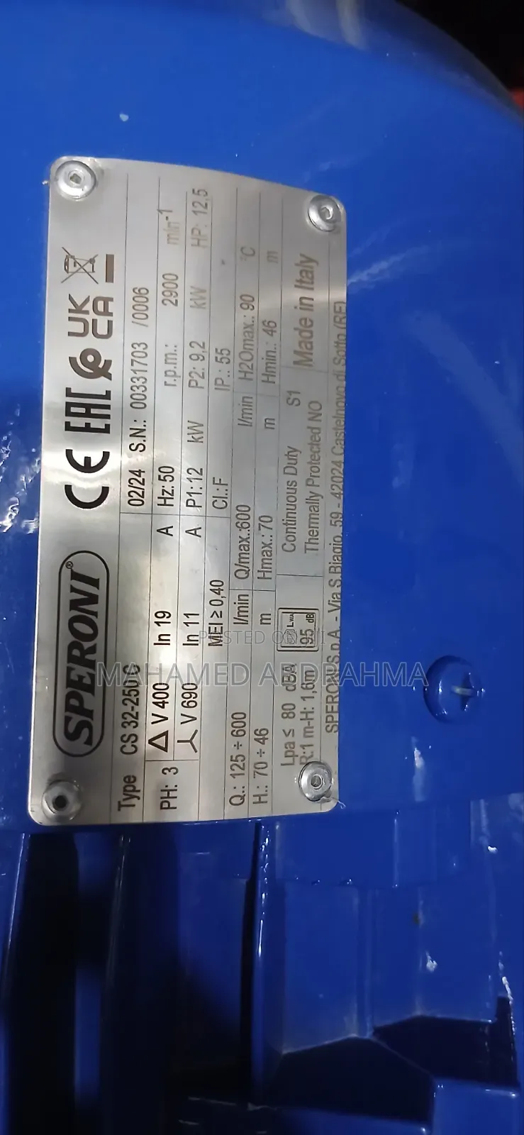 Speroni 9.2kw 12.5hp Made in Italy