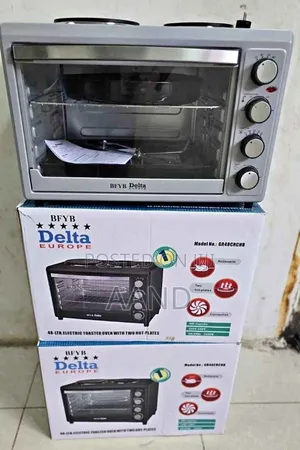 DELTA EUROPE Oven With Stoves/48 ሊትር ኤሌክትሪክ ኦቨን – 2 ማብሰያ ያሉት