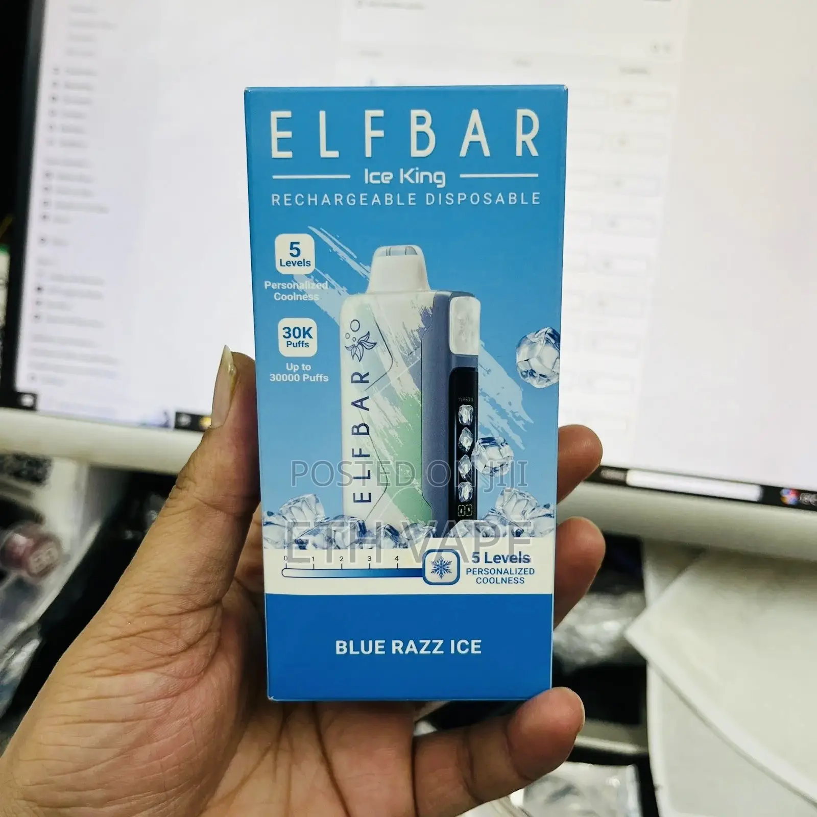 Bluerazz Ice With Elfbar and Vozol Vape