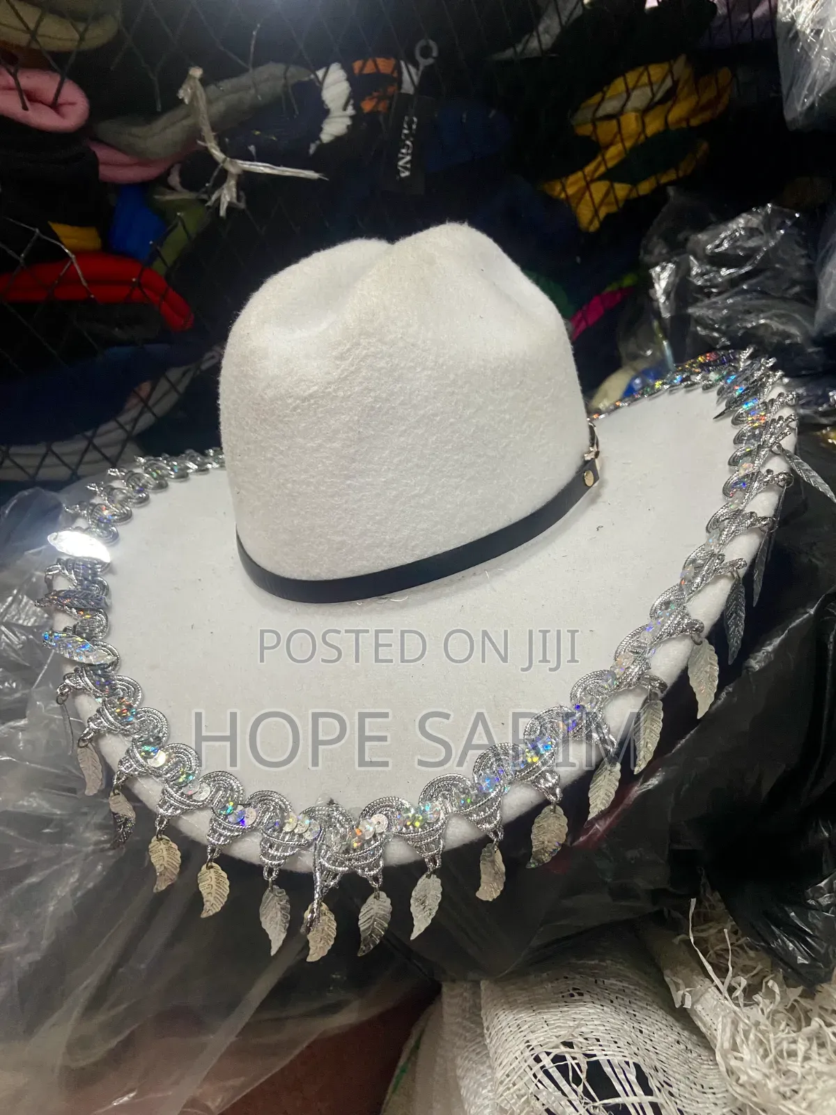 Luxury White Felt Cowboy / Festival Hat