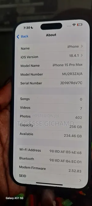 Apple iPhone 15 Pro Max 256 GB Gray